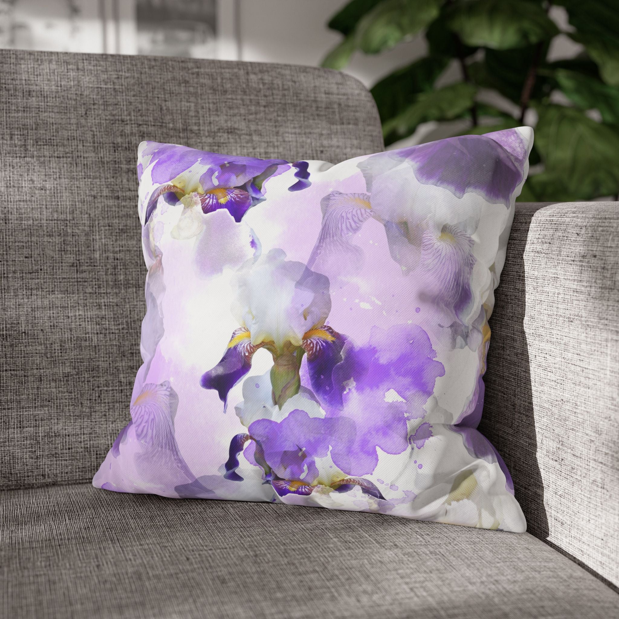Lavender Watercolour Floral Pillowcase Cover