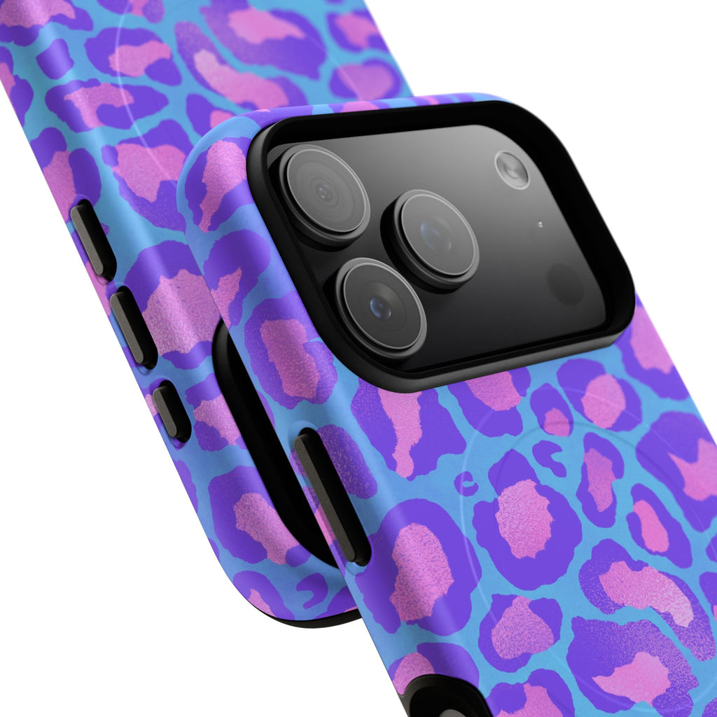 Purple Leopard Tough Magnetic Phone Case