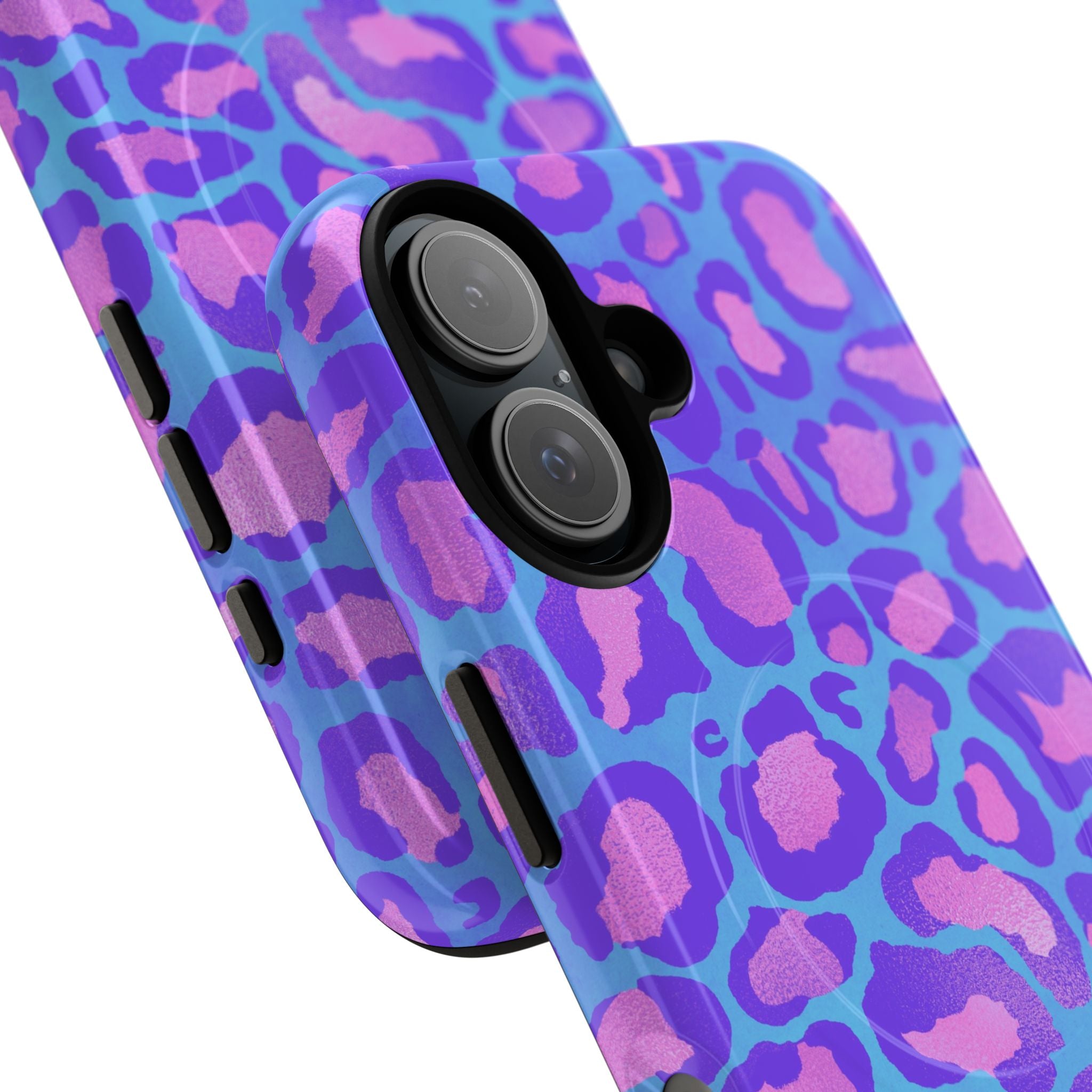 Purple Leopard Tough Magnetic Phone Case