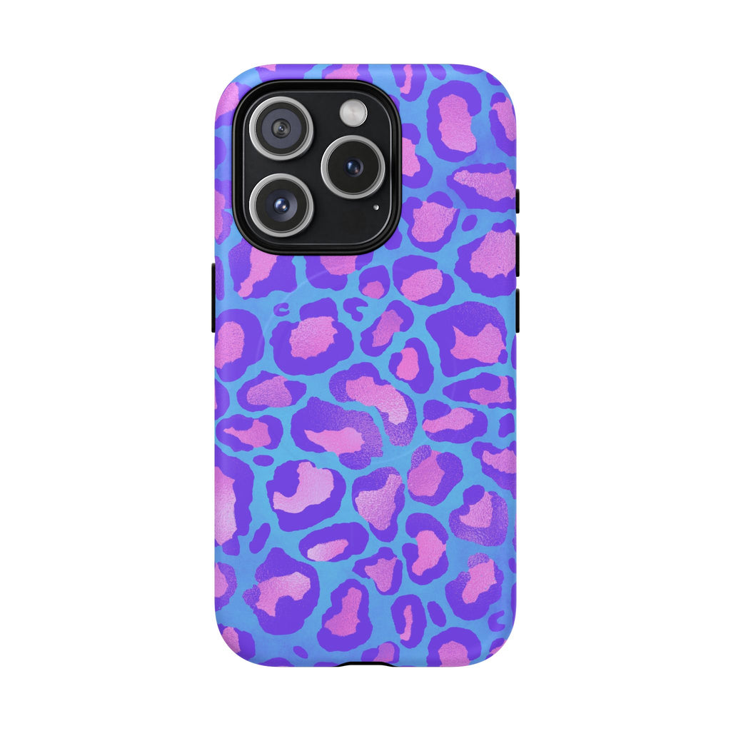 Purple Leopard Tough Magnetic Phone Case