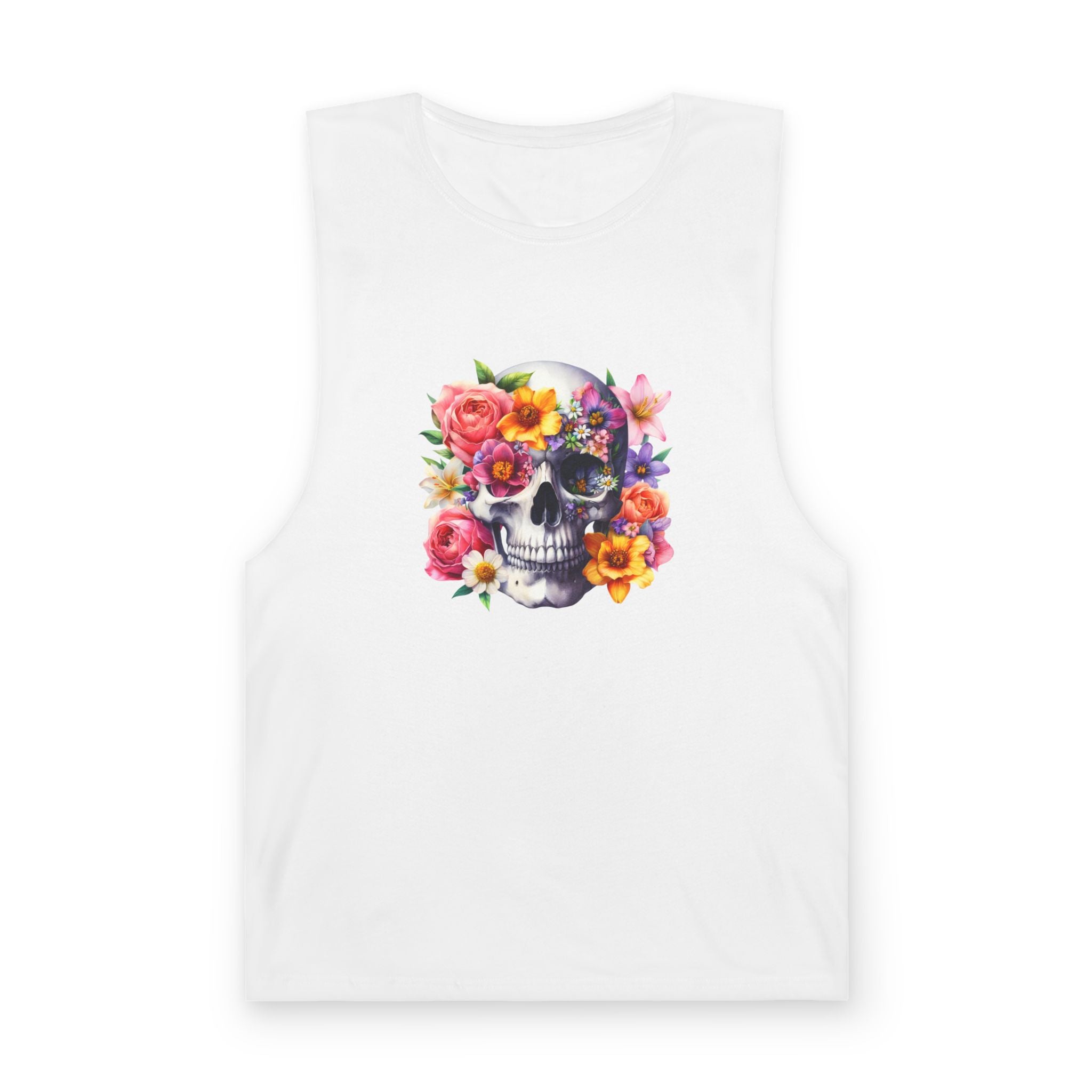 Floral Skull Tank Top