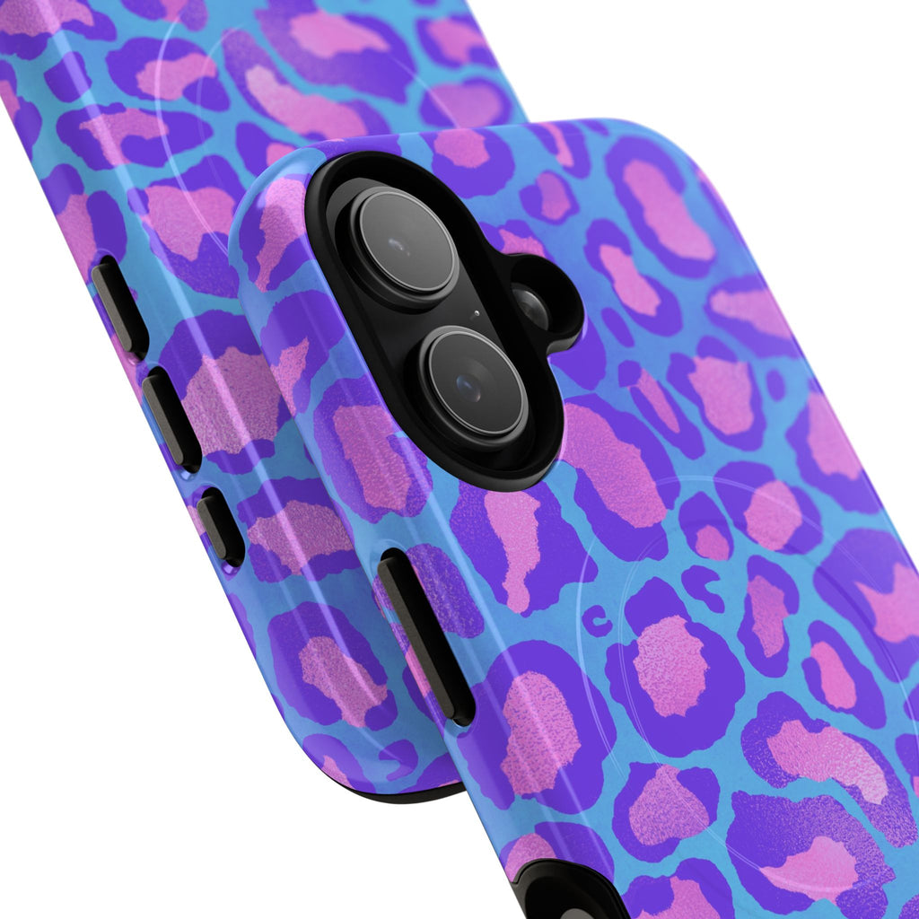 Purple Leopard Tough Magnetic Phone Case