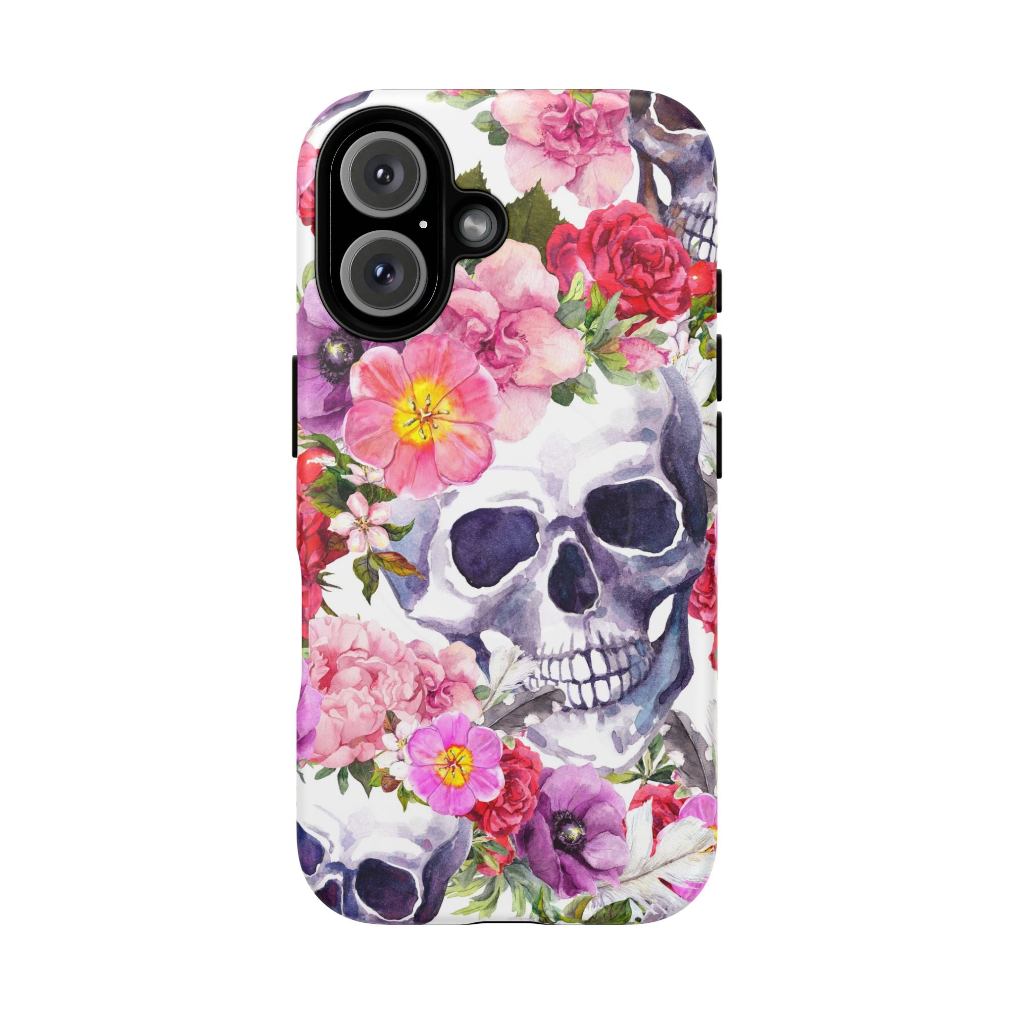 Floral Skull Tough Magnetic Phone Case