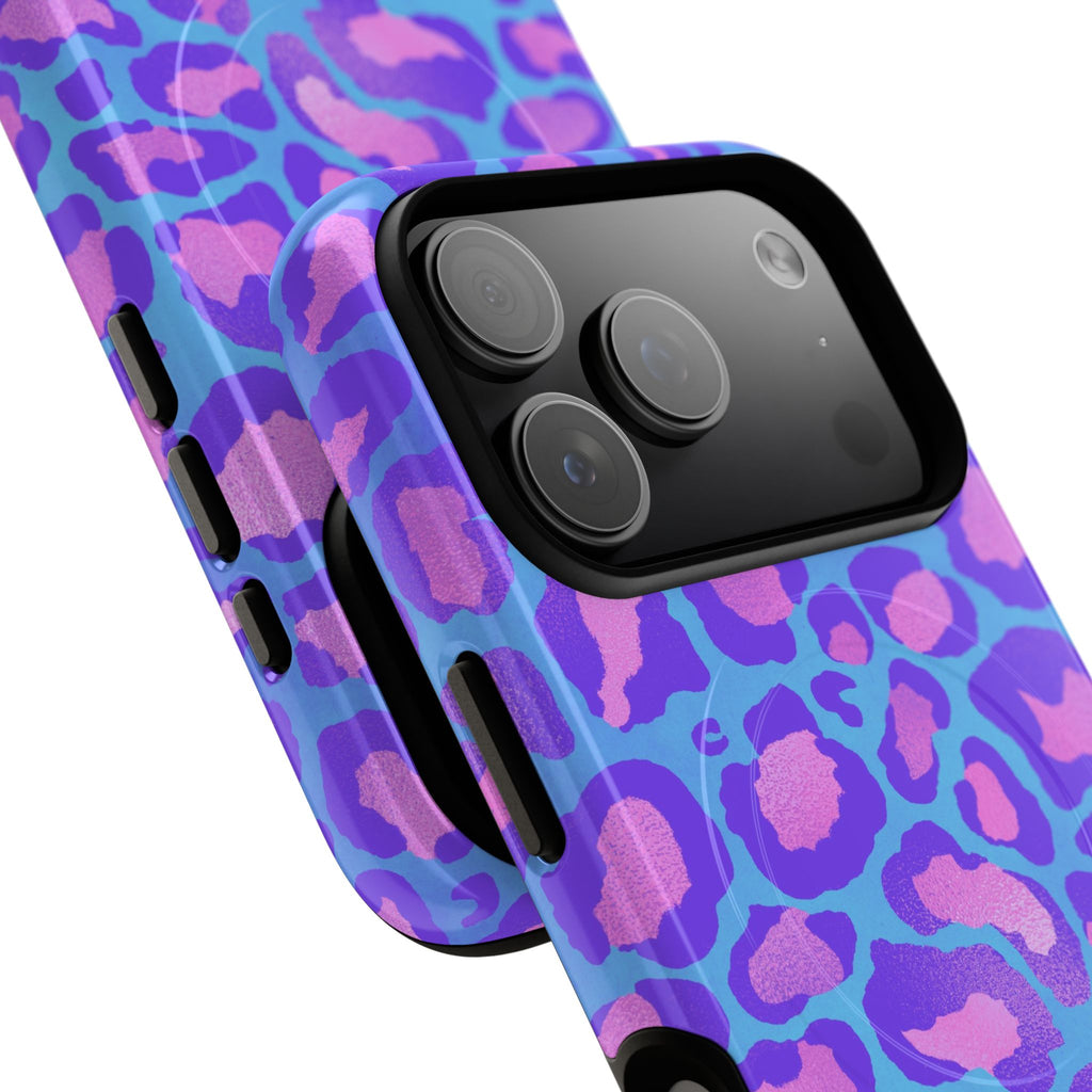 Purple Leopard Tough Magnetic Phone Case