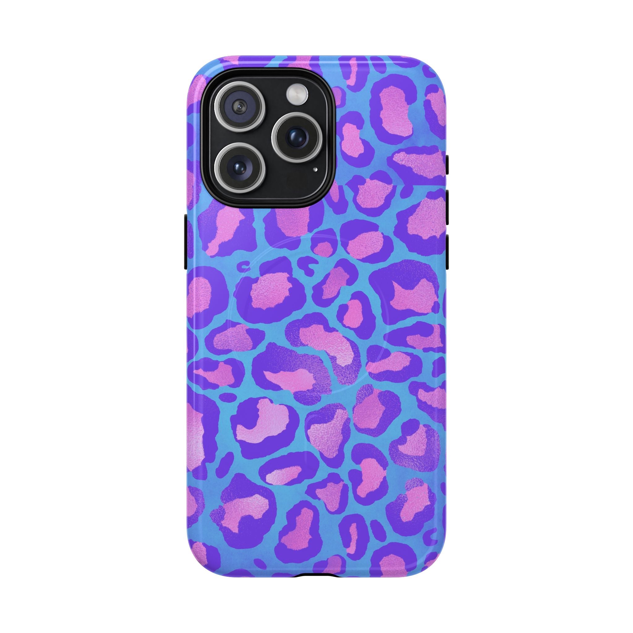 Purple Leopard Tough Magnetic Phone Case