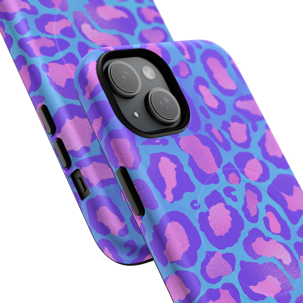Purple Leopard Tough Magnetic Phone Case