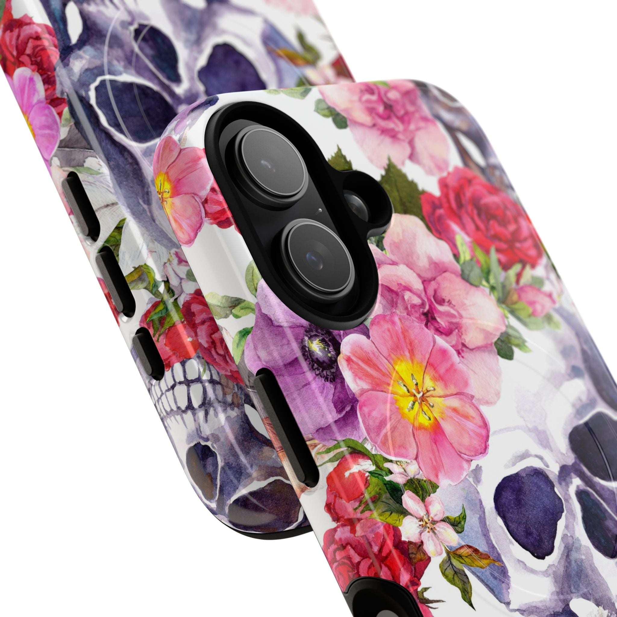 Floral Skull Tough Magnetic Phone Case