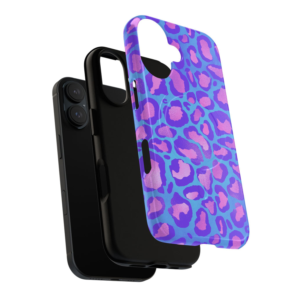 Purple Leopard Tough Magnetic Phone Case