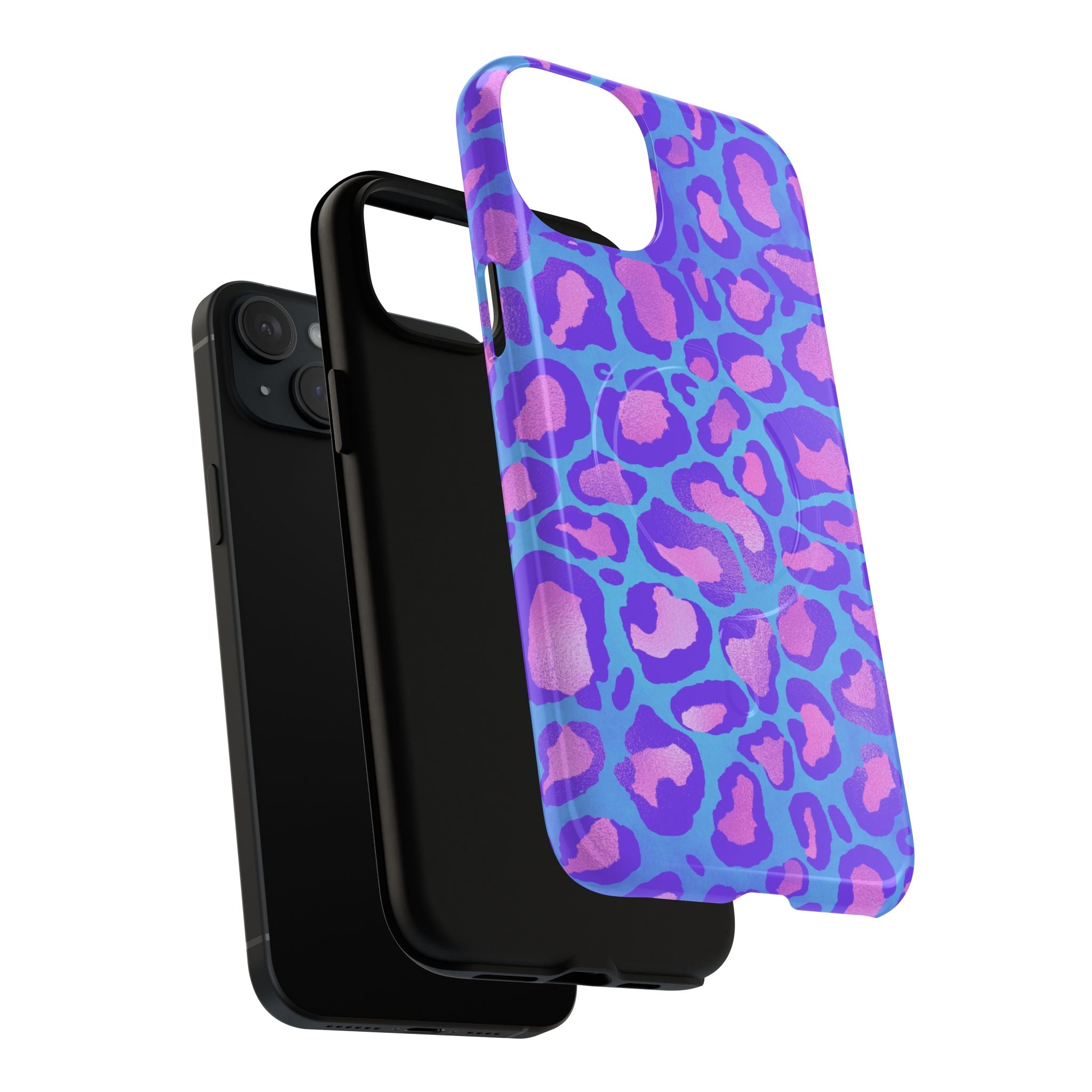 Purple Leopard Tough Magnetic Phone Case