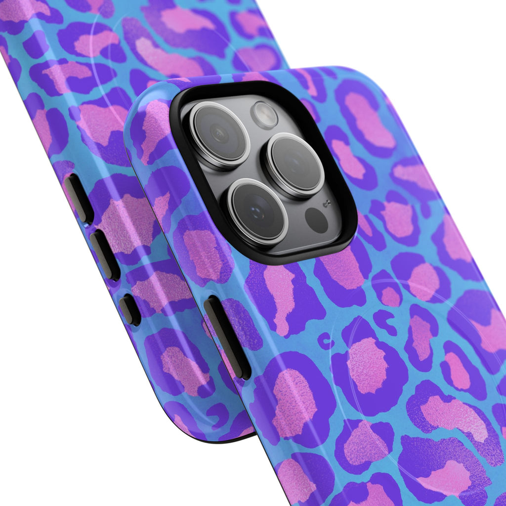 Purple Leopard Tough Magnetic Phone Case