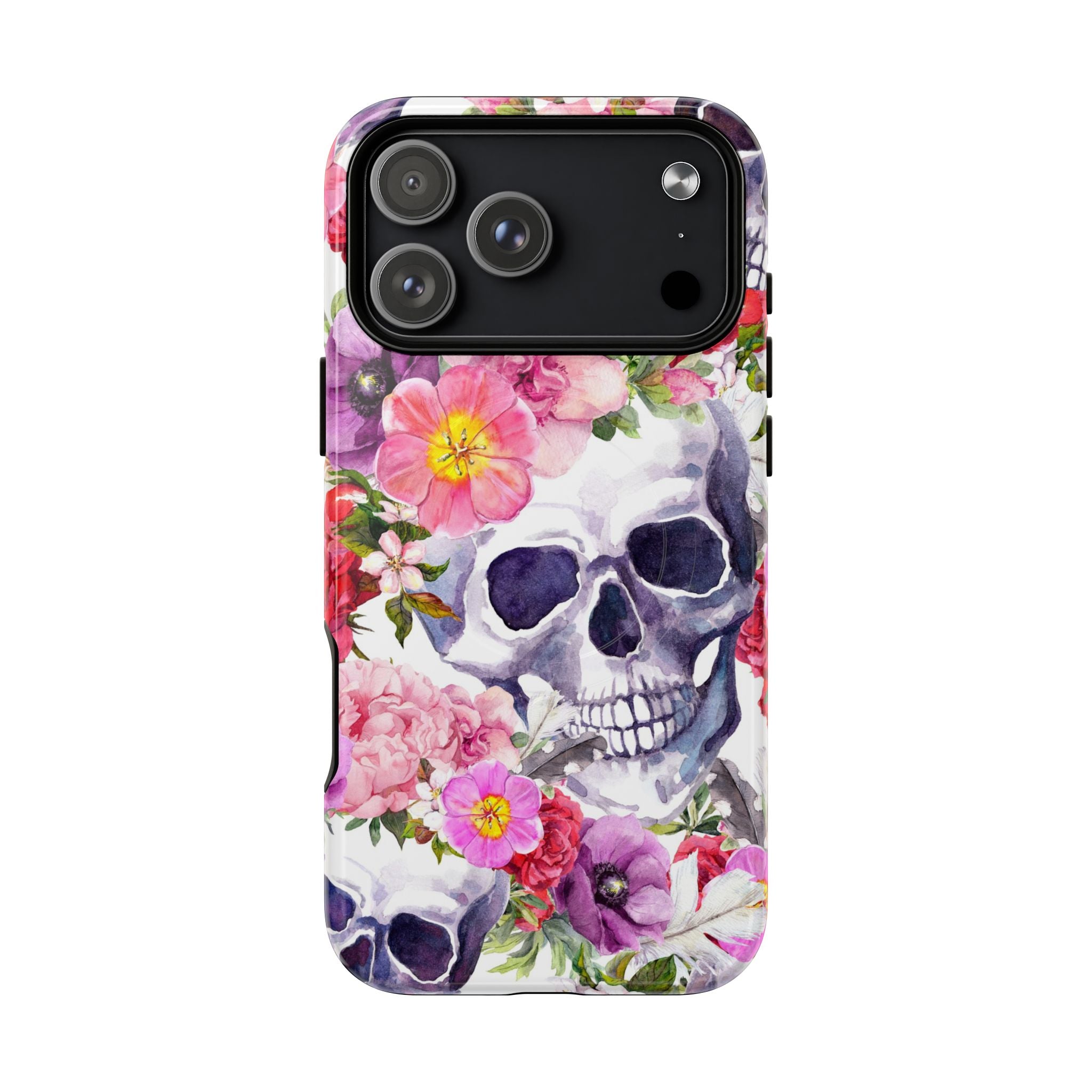 Floral Skull Tough Magnetic Phone Case