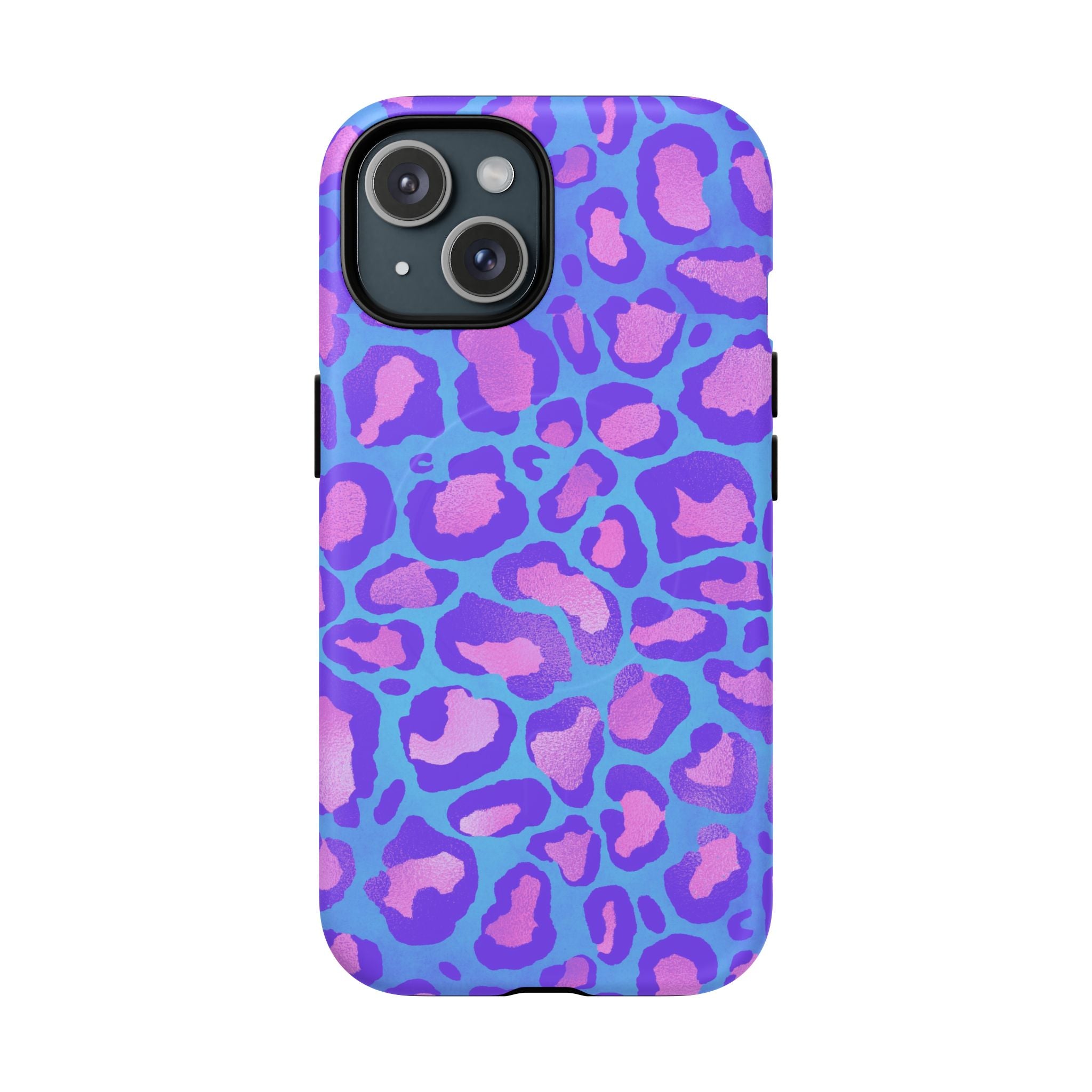 Purple Leopard Tough Magnetic Phone Case