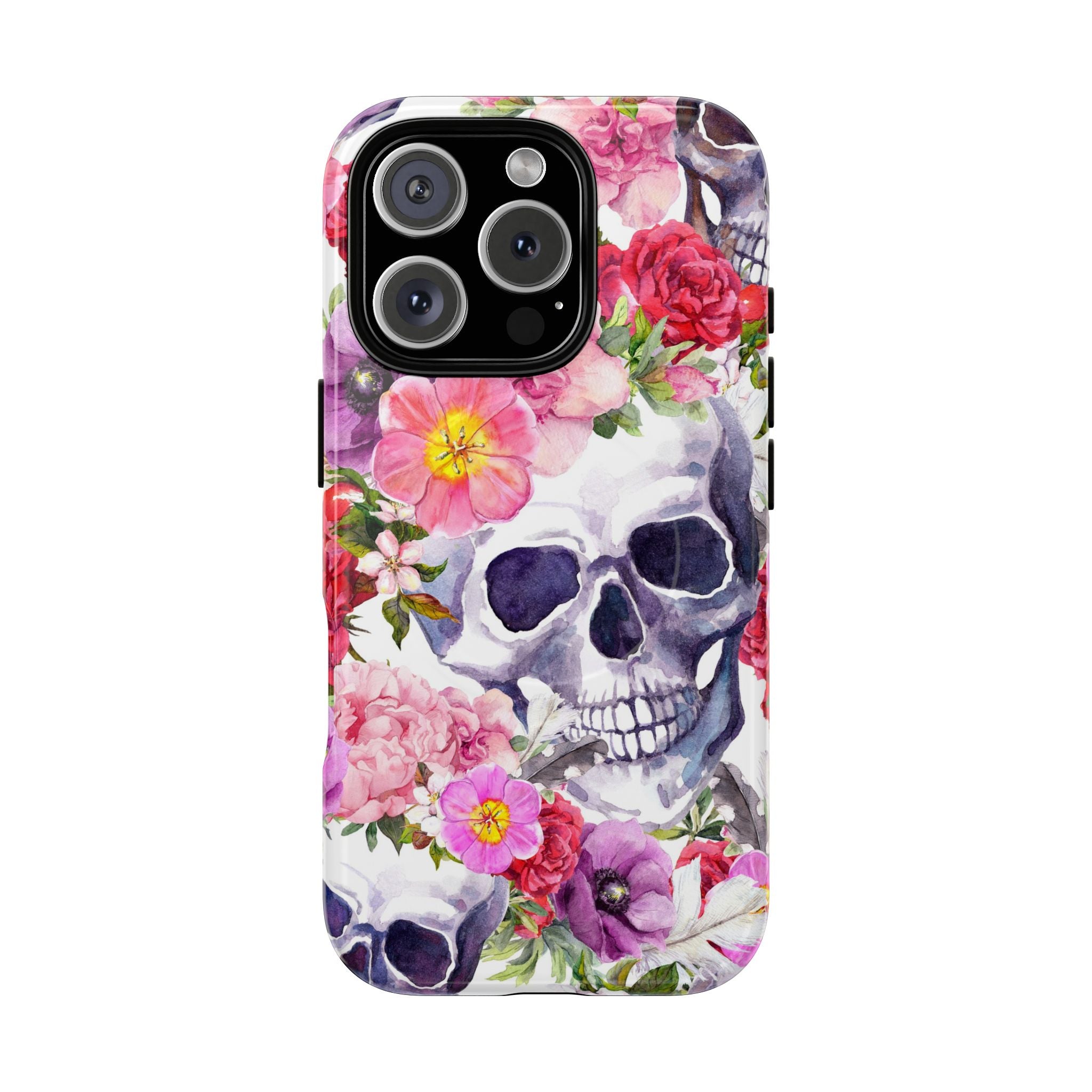 Floral Skull Tough Magnetic Phone Case