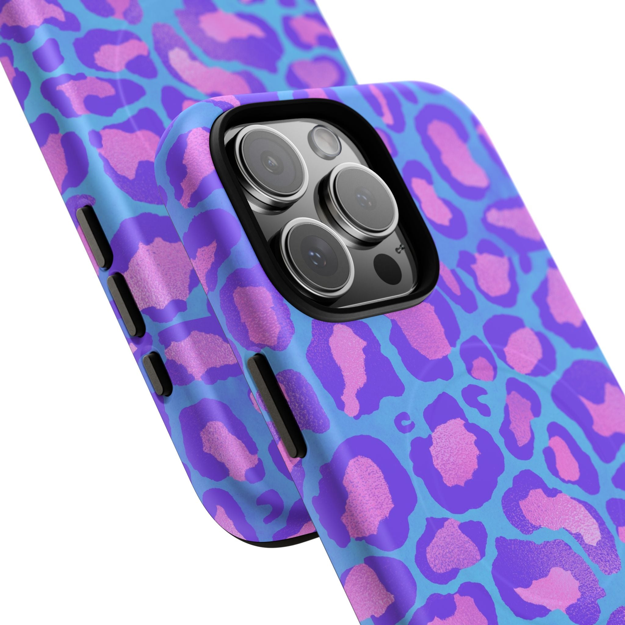 Purple Leopard Tough Magnetic Phone Case