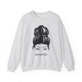 #mumlife Messy Bun Illustration Crewneck