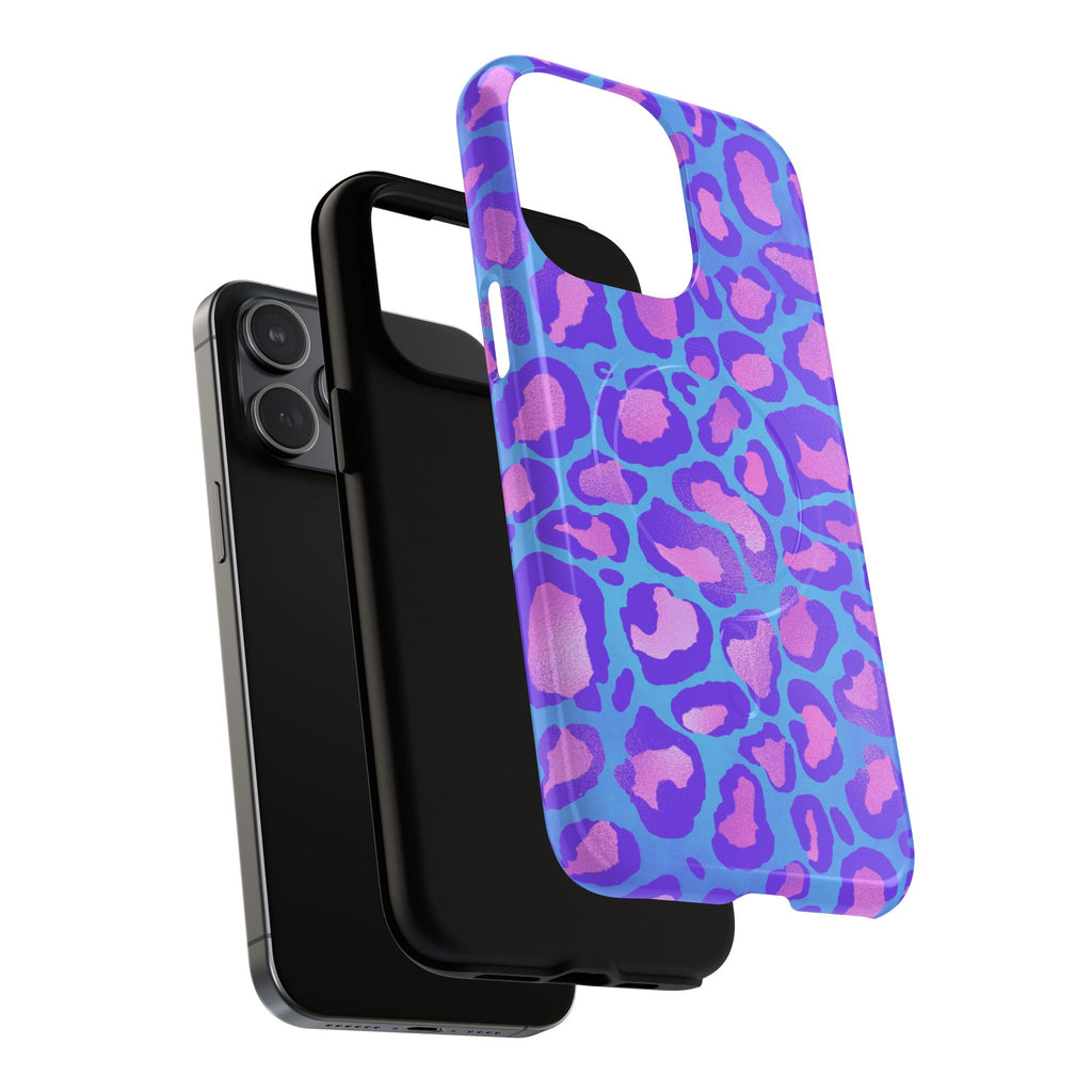 Purple Leopard Tough Magnetic Phone Case