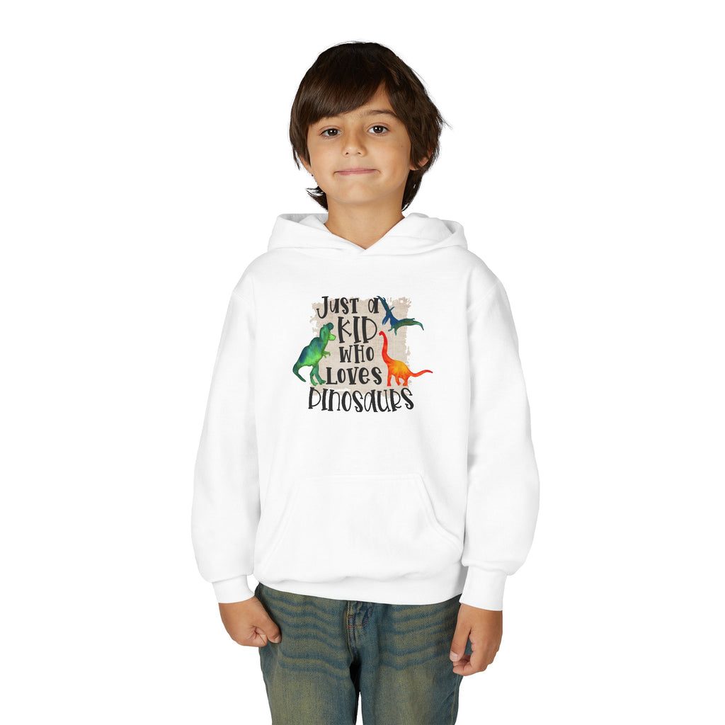 "Just a Kid Who Loves Dinosaurs" Dino Kids Hoodie