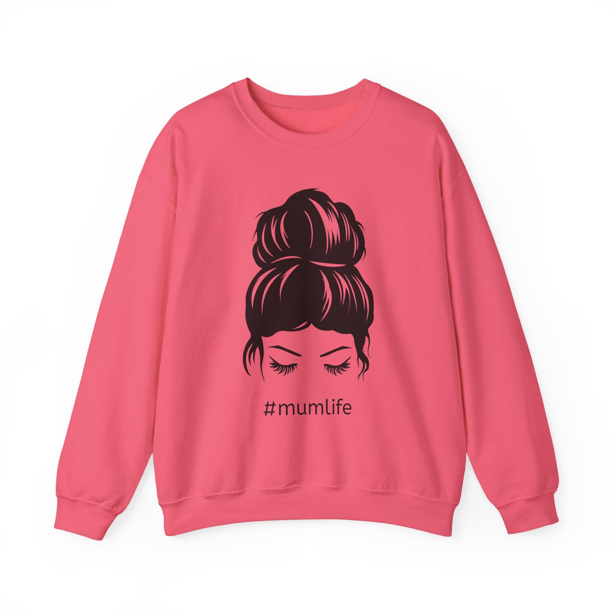 #mumlife Messy Bun Illustration Crewneck