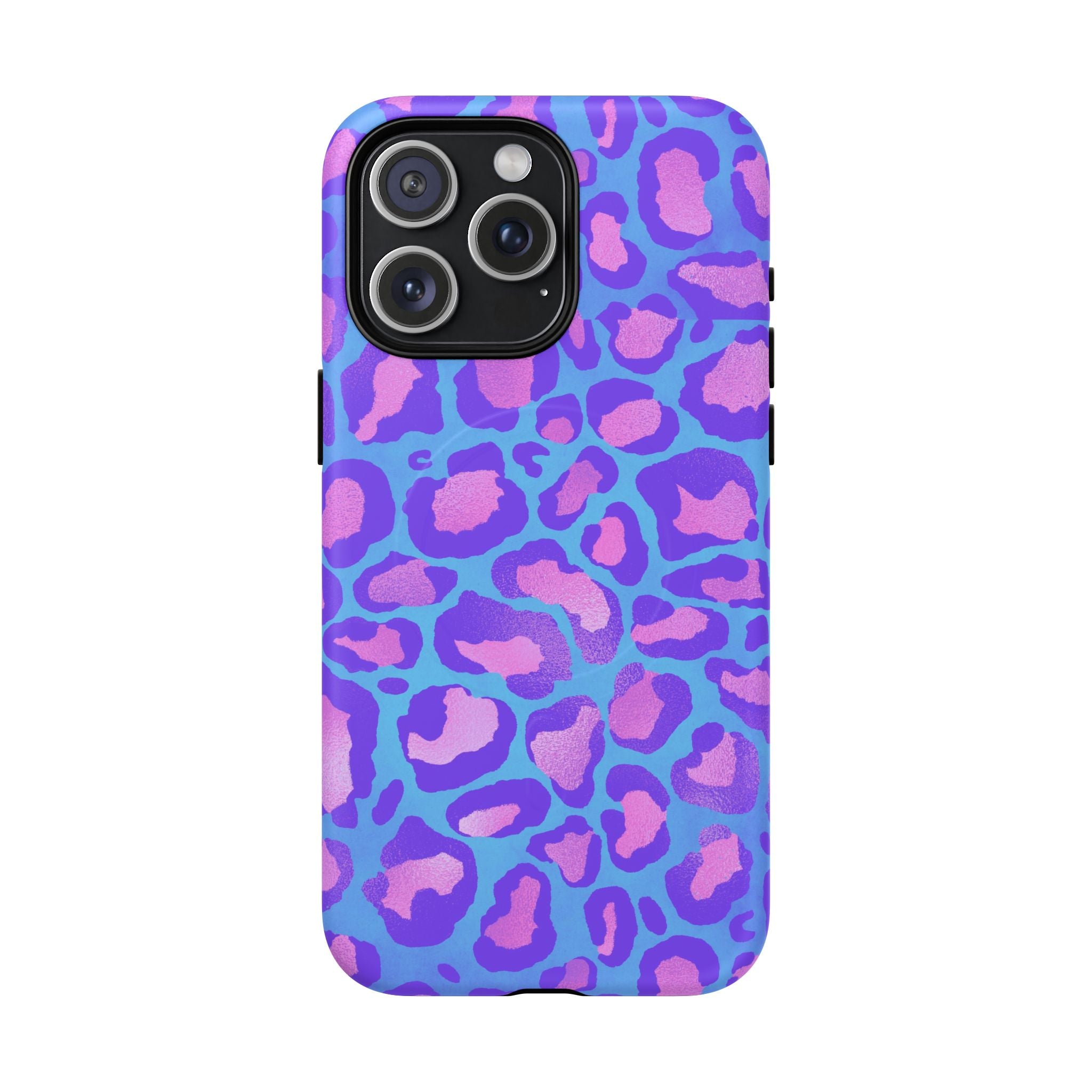 Purple Leopard Tough Magnetic Phone Case