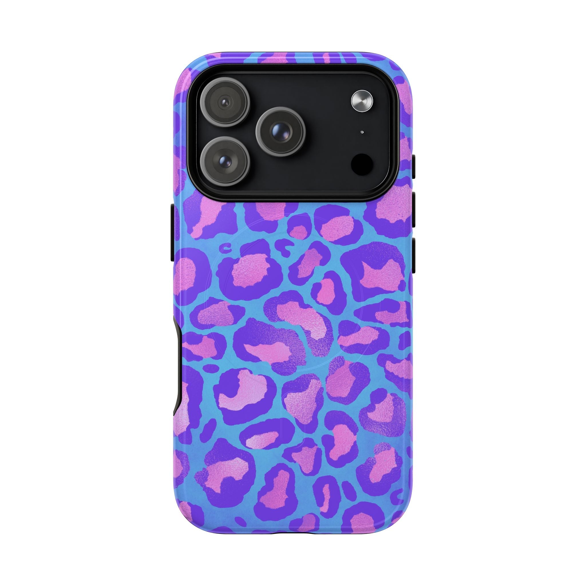 Purple Leopard Tough Magnetic Phone Case