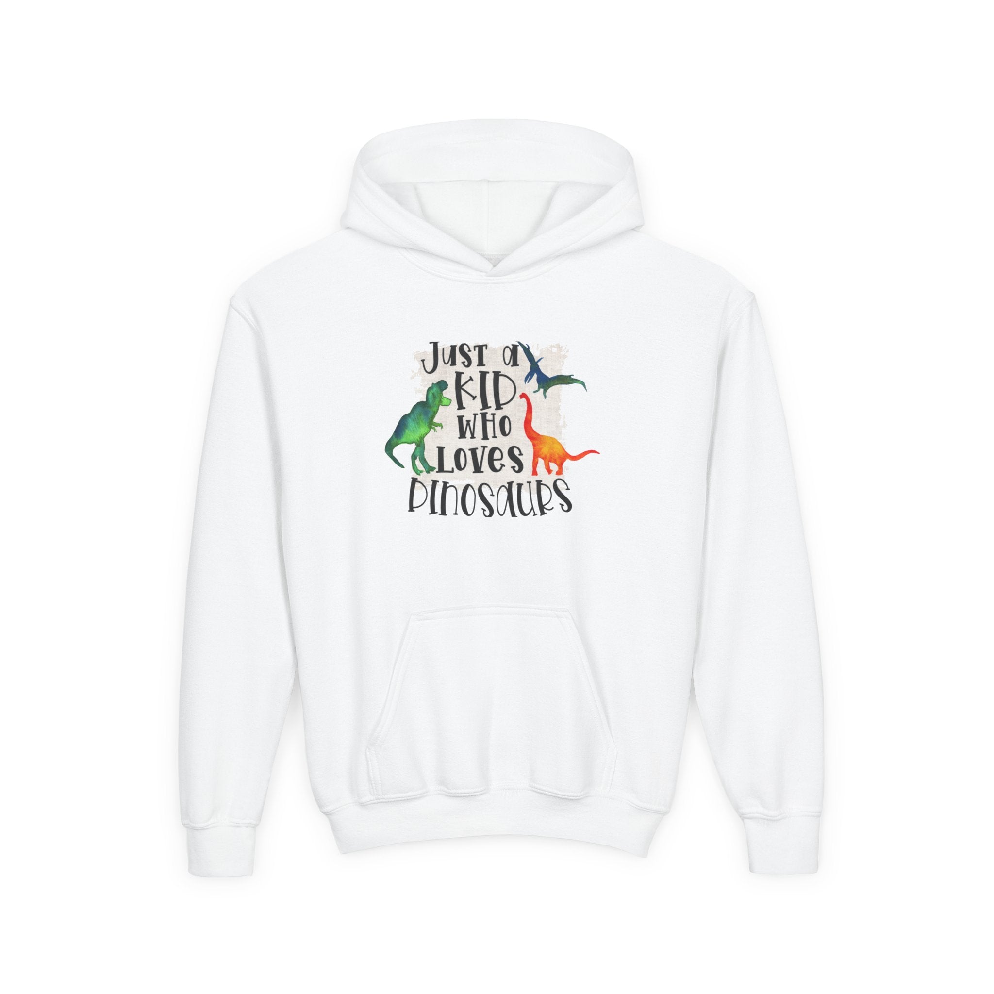 "Just a Kid Who Loves Dinosaurs" Dino Kids Hoodie