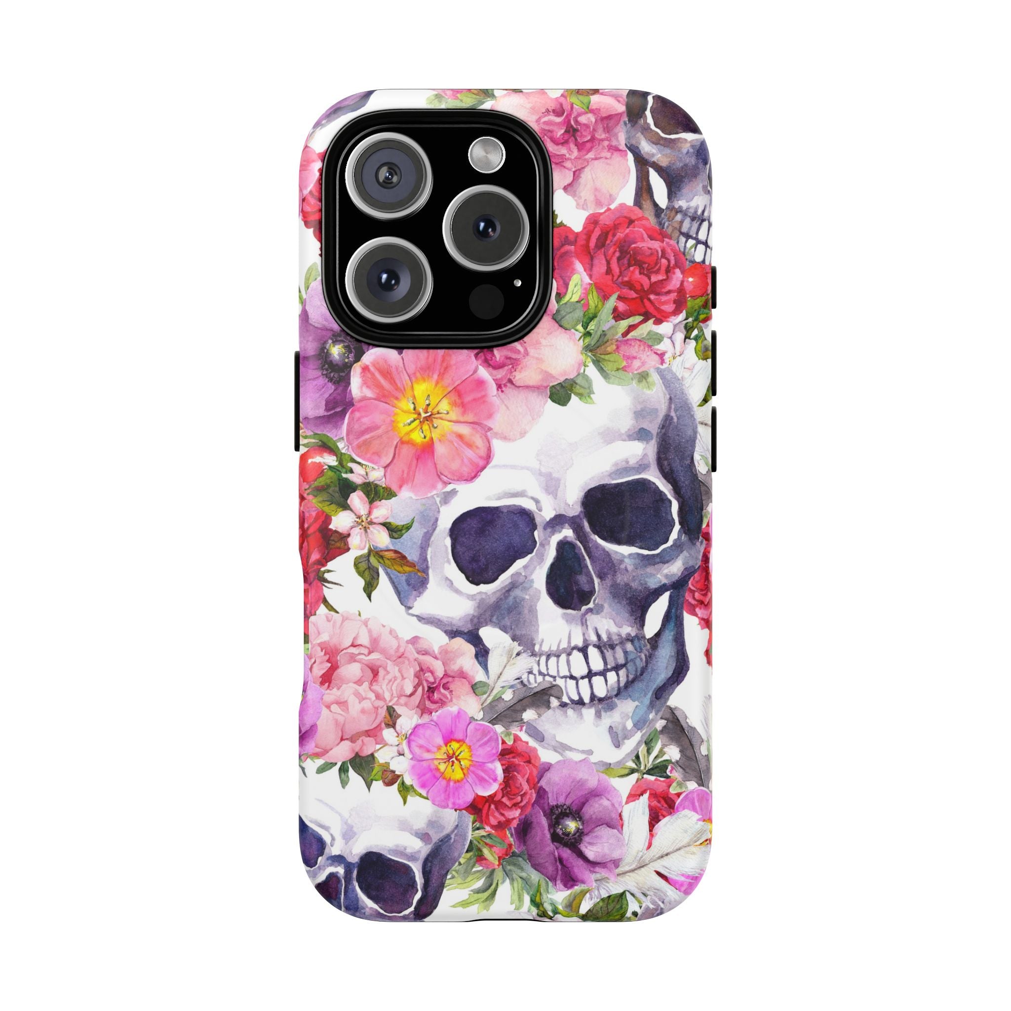 Floral Skull Tough Magnetic Phone Case