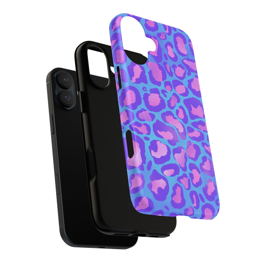 Purple Leopard Tough Magnetic Phone Case