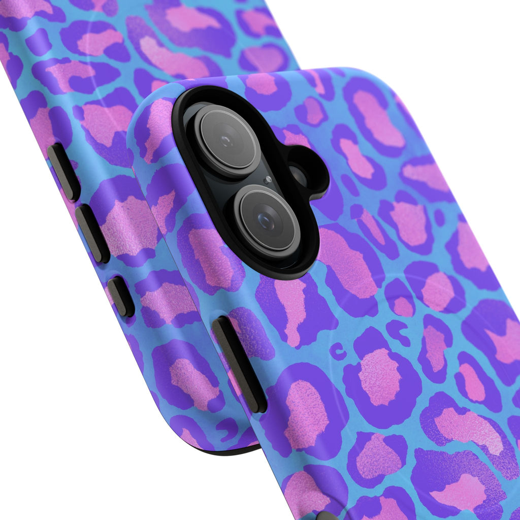 Purple Leopard Tough Magnetic Phone Case