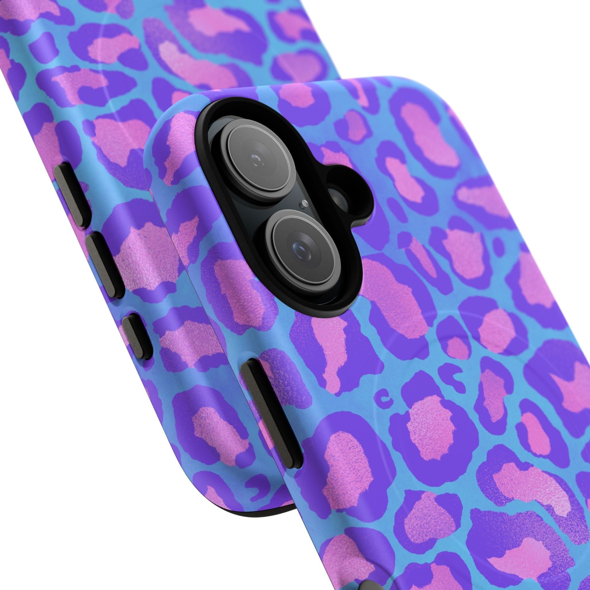 Purple Leopard Tough Magnetic Phone Case