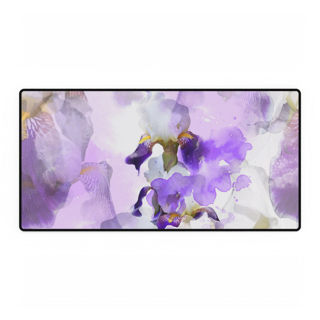 Lavender Iris Watercolour Desk Mat