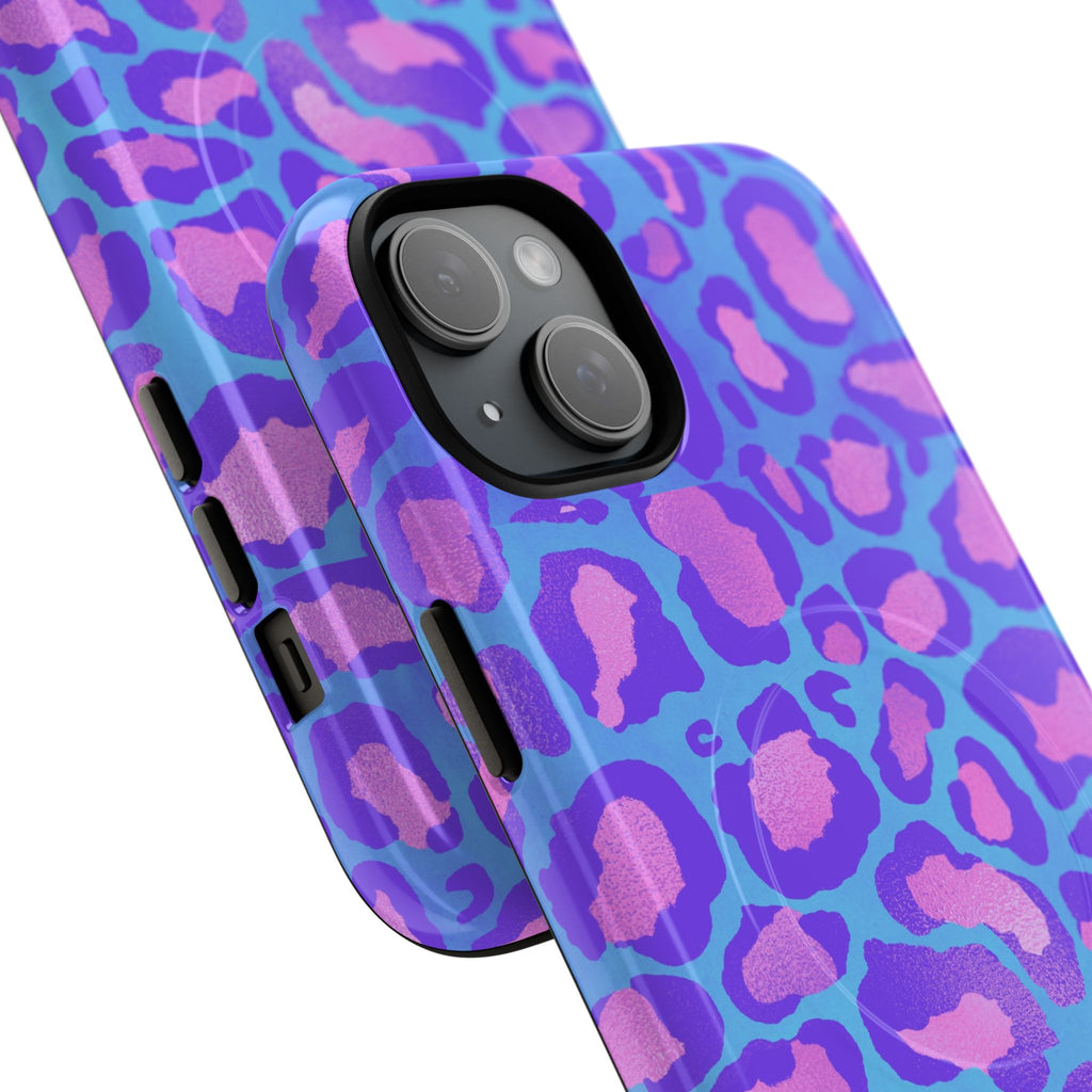 Purple Leopard Tough Magnetic Phone Case