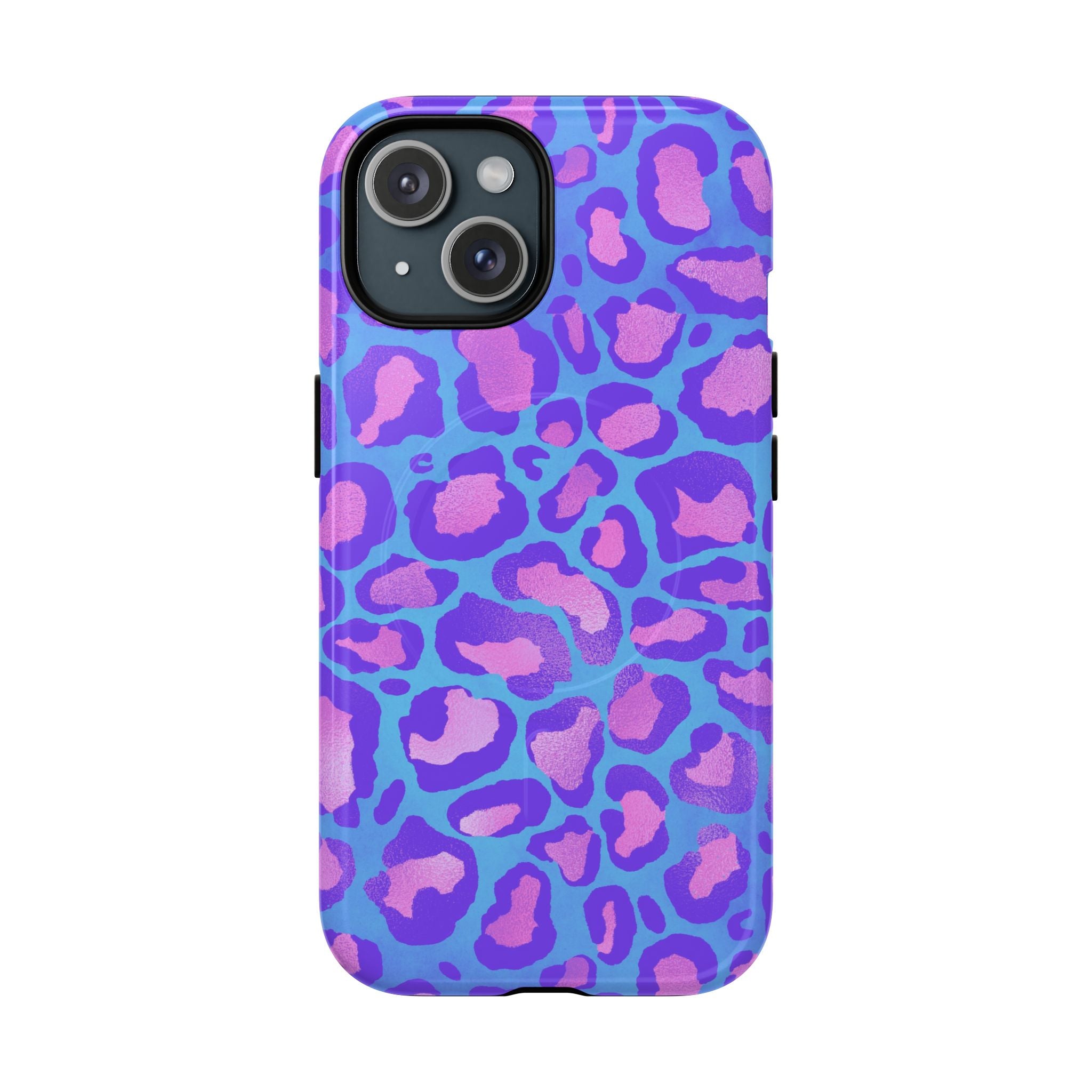 Purple Leopard Tough Magnetic Phone Case