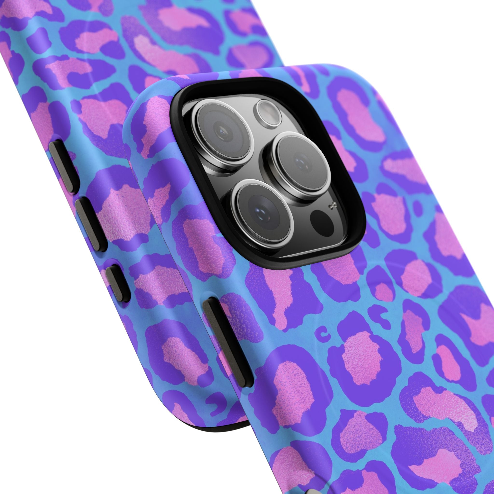 Purple Leopard Tough Magnetic Phone Case
