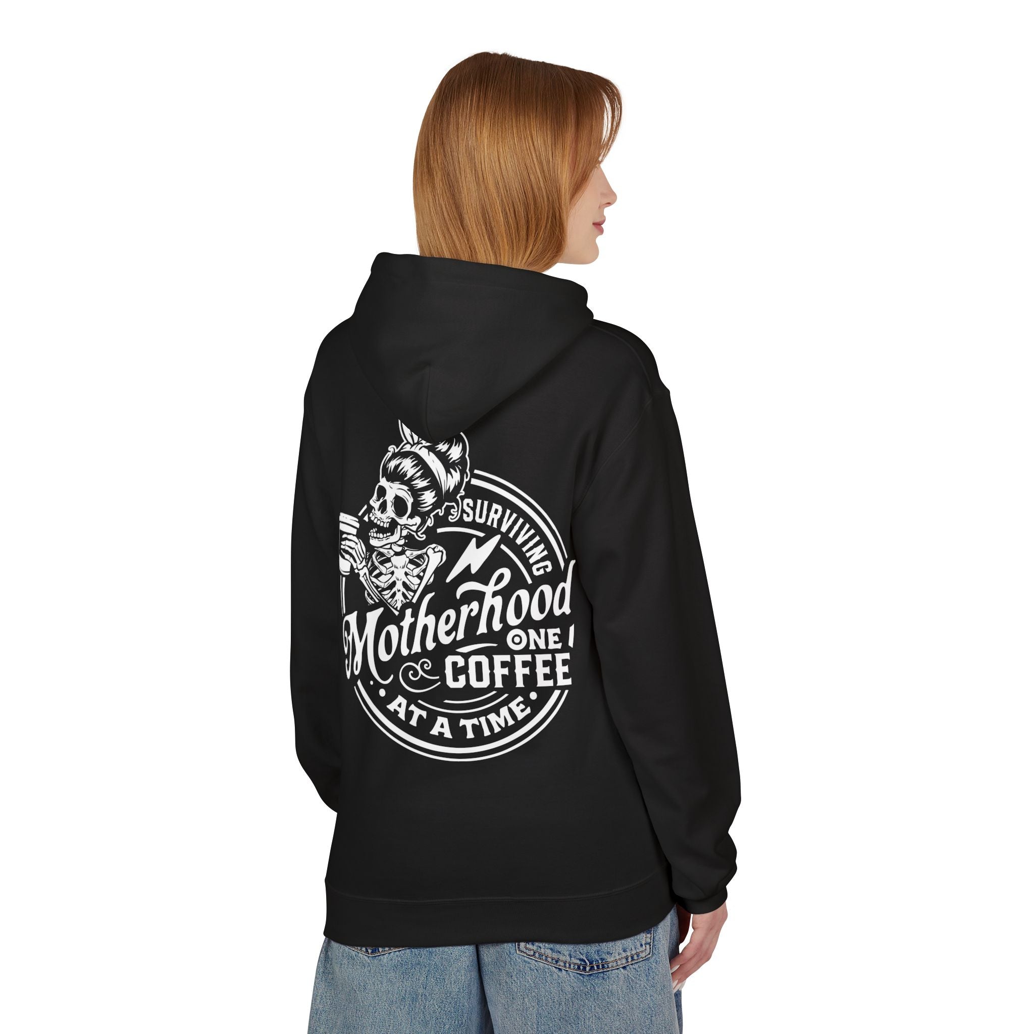 MotherSurviving Motherhood One Coffee at a Time Graphic Hoodie