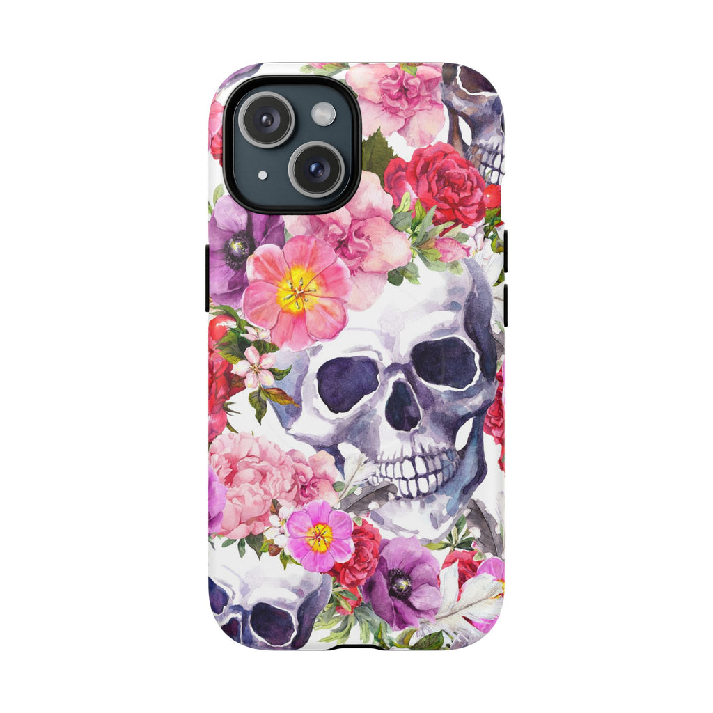 Floral Skull Tough Magnetic Phone Case