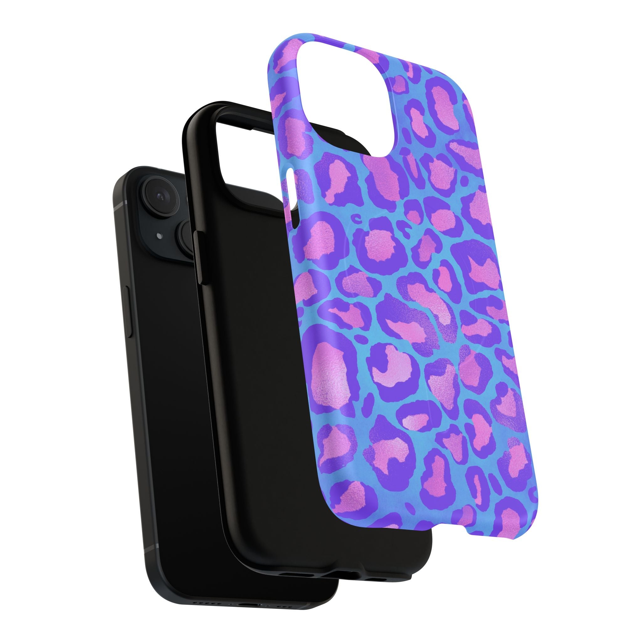 Purple Leopard Tough Magnetic Phone Case