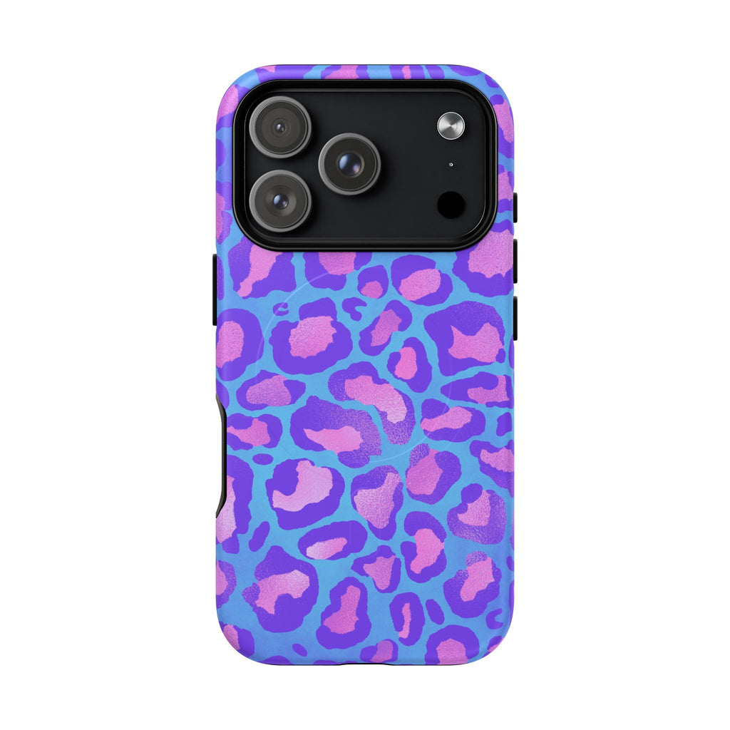 Purple Leopard Tough Magnetic Phone Case