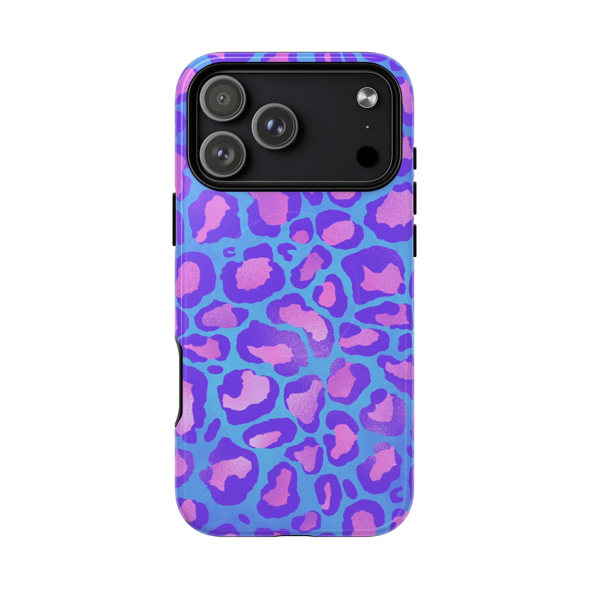 Purple Leopard Tough Magnetic Phone Case