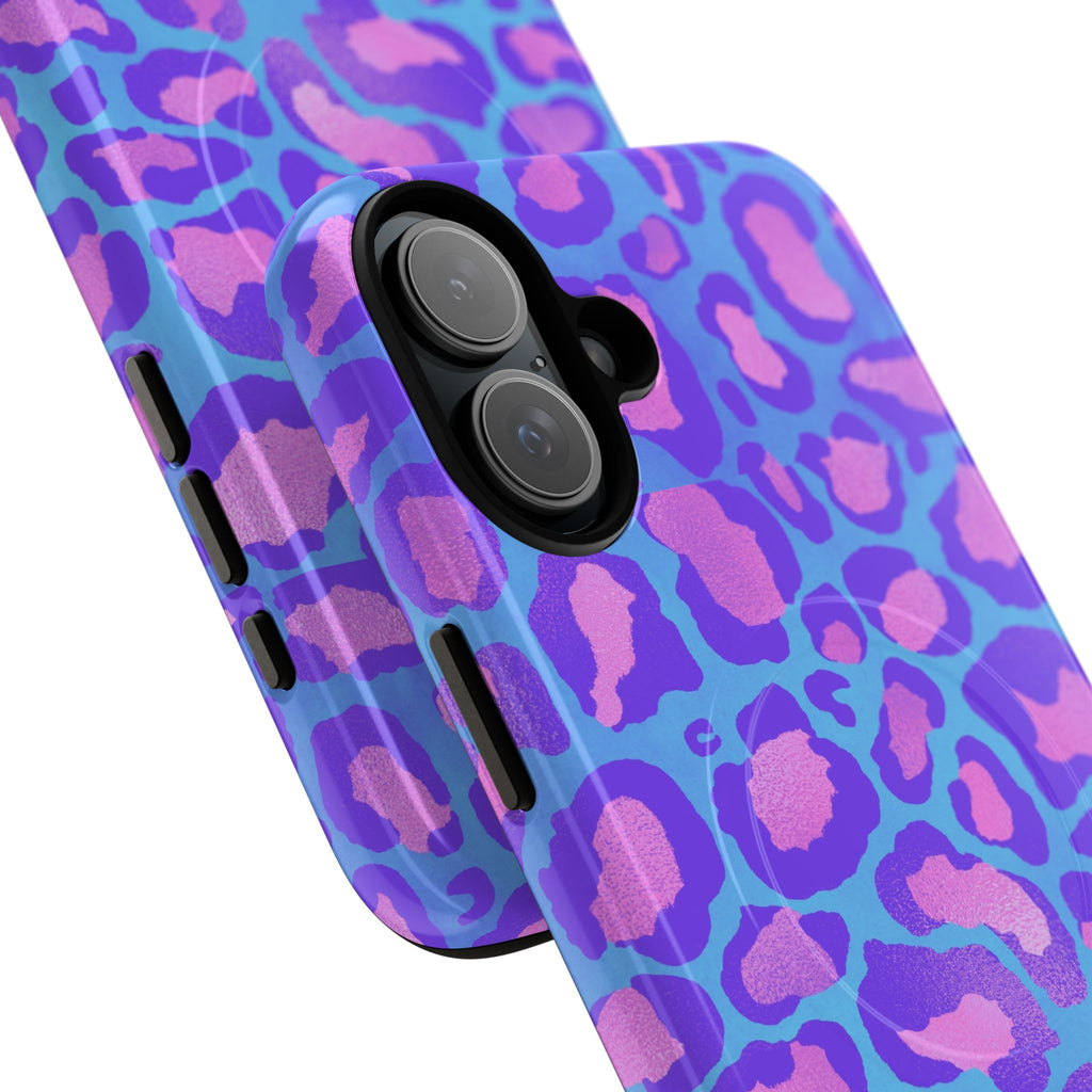 Purple Leopard Tough Magnetic Phone Case