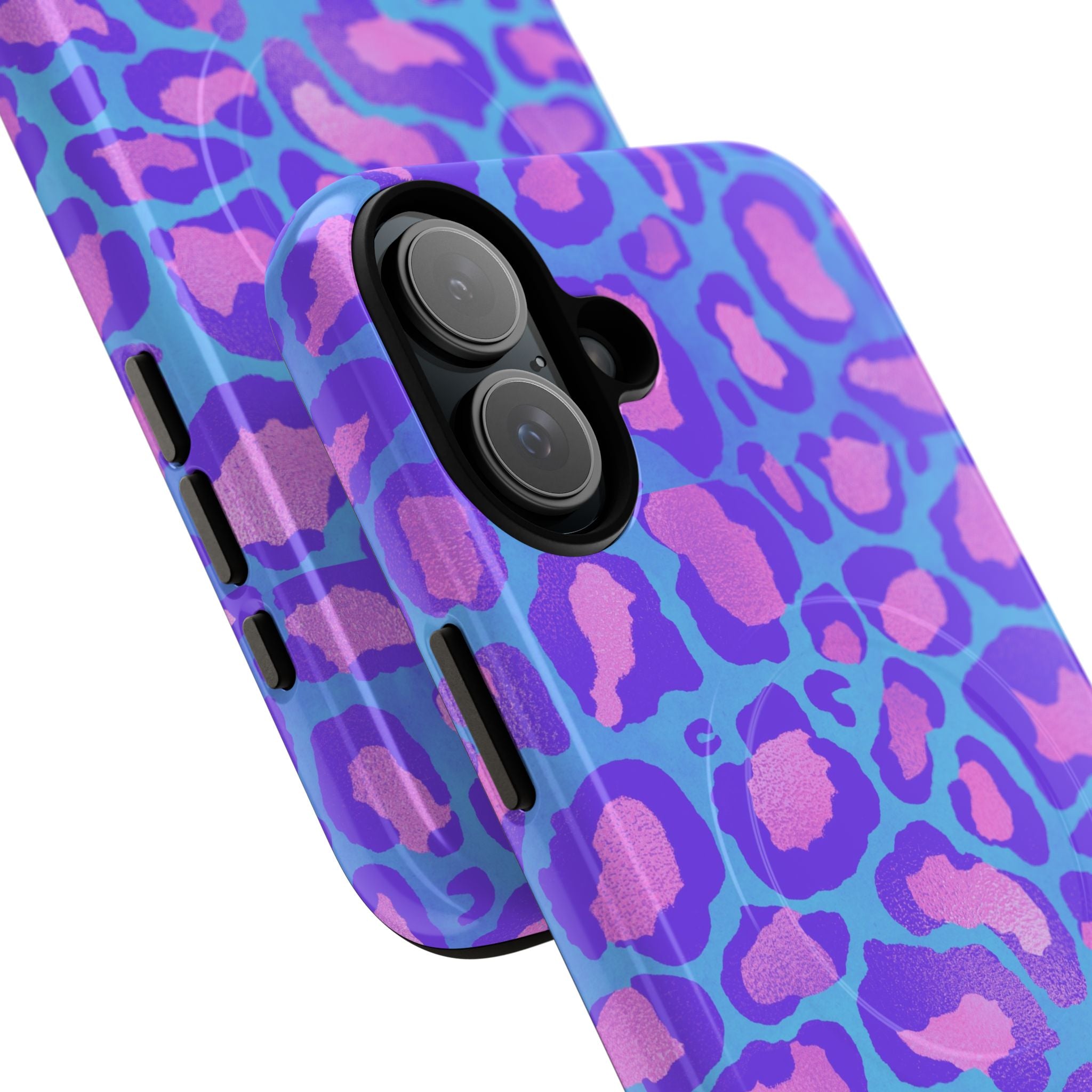 Purple Leopard Tough Magnetic Phone Case
