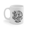 I Hate Everyone But Coffee Helps” Skeleton Ceramic Mug