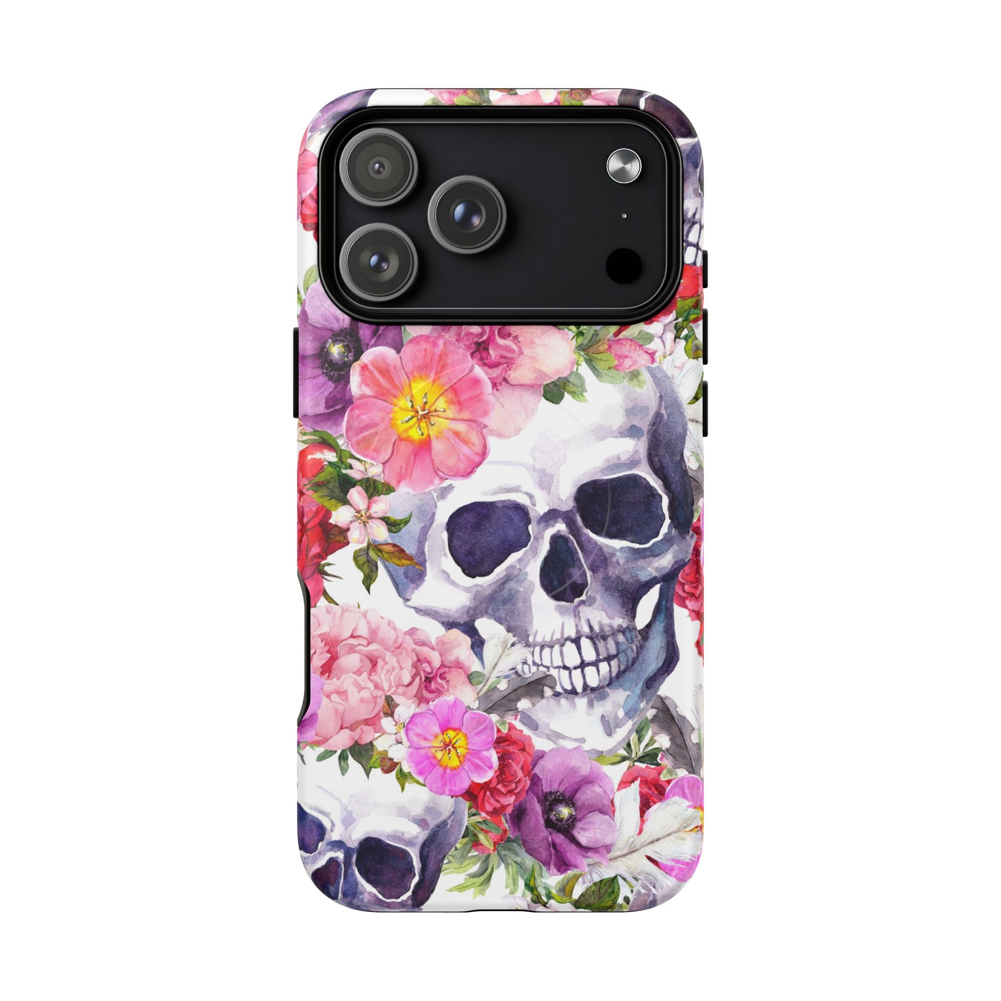 Floral Skull Tough Magnetic Phone Case