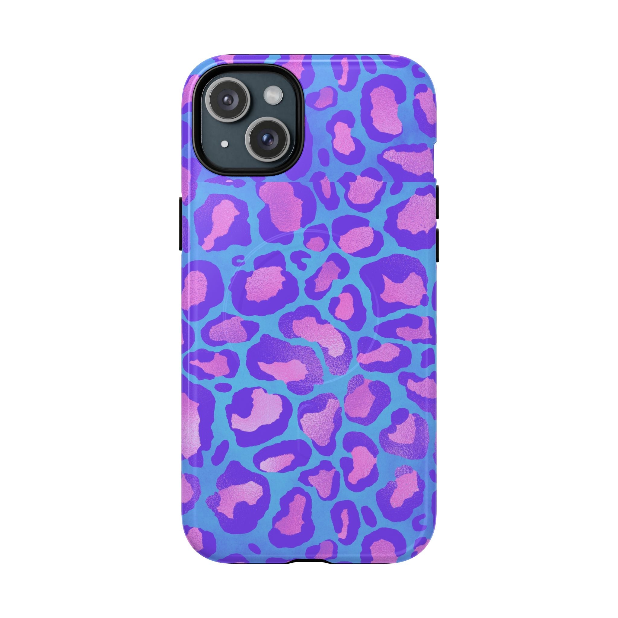 Purple Leopard Tough Magnetic Phone Case