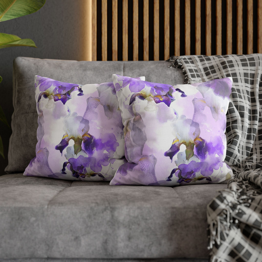 Lavender Watercolour Floral Pillowcase Cover