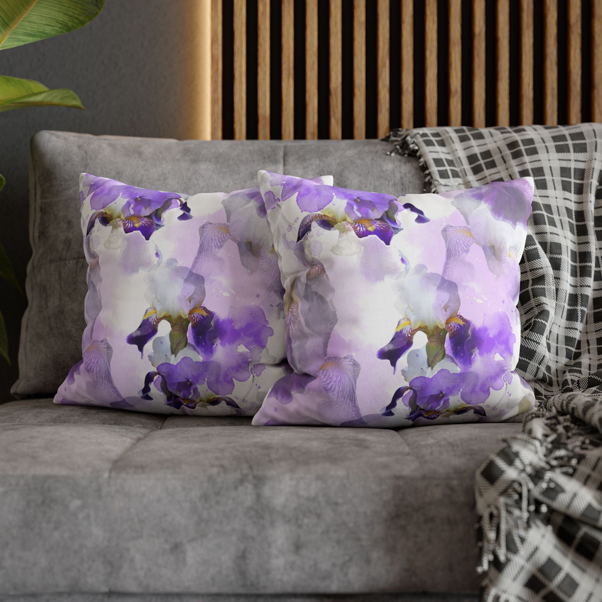 Lavender Watercolour Floral Pillowcase Cover