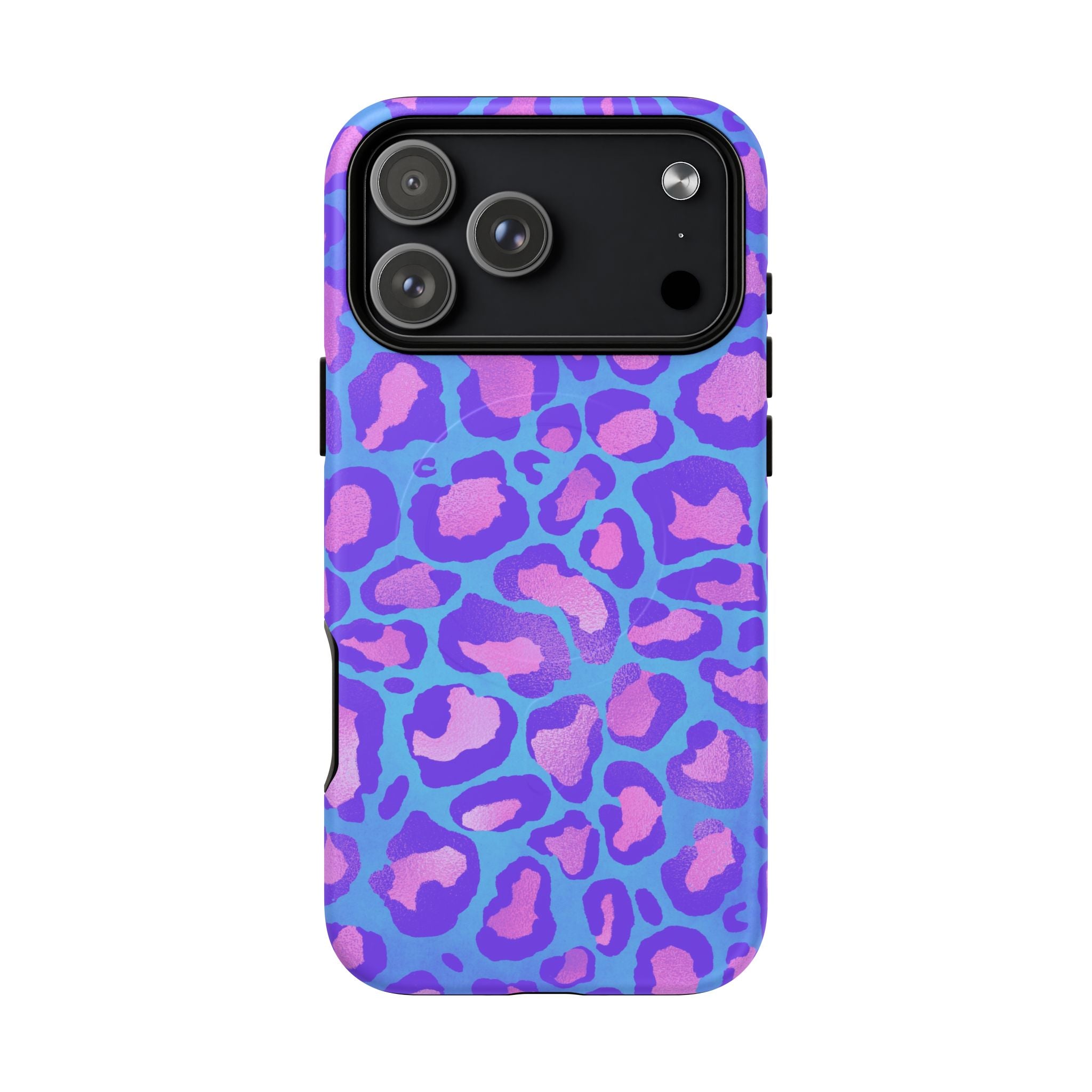Purple Leopard Tough Magnetic Phone Case