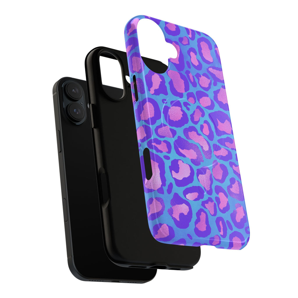 Purple Leopard Tough Magnetic Phone Case
