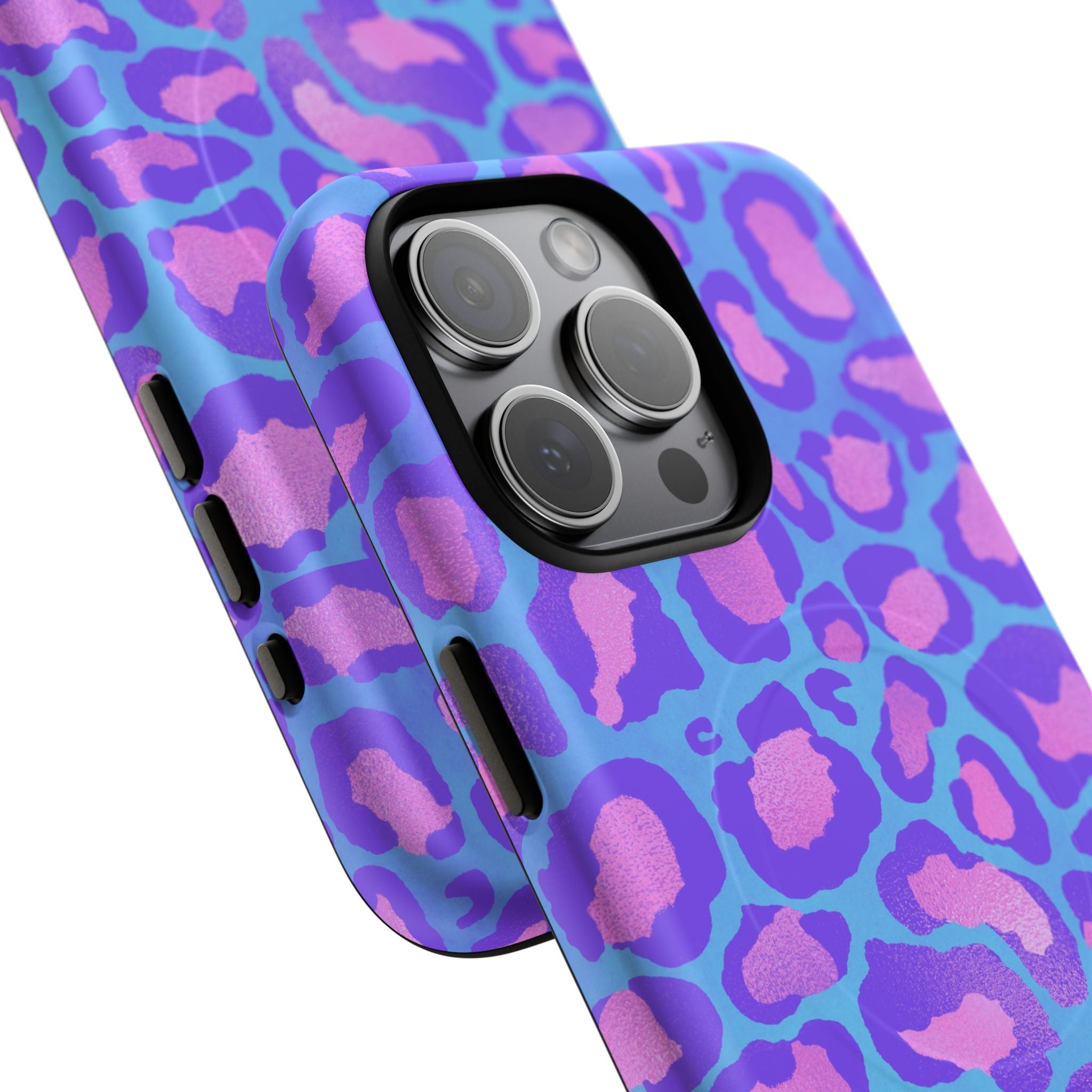 Purple Leopard Tough Magnetic Phone Case