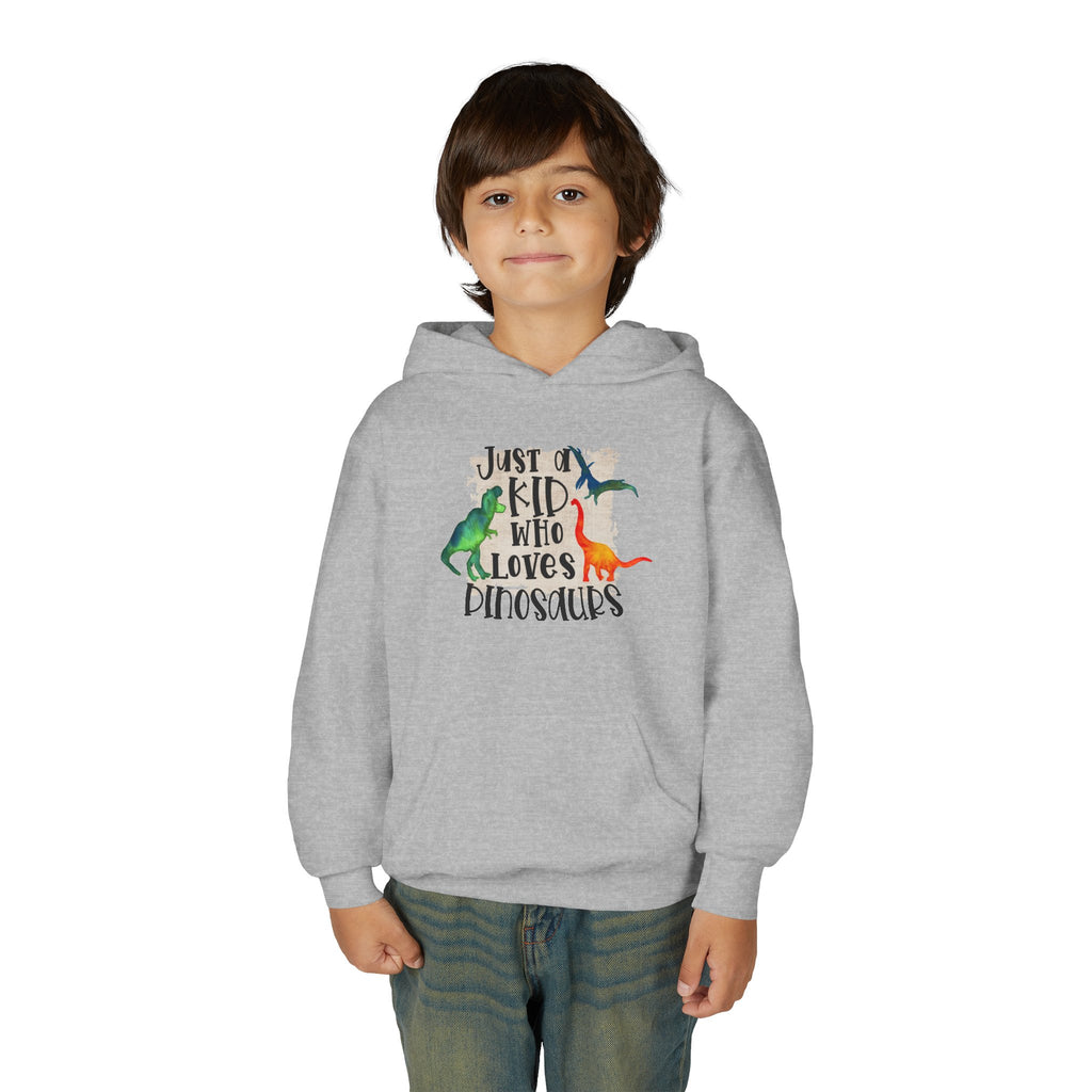 "Just a Kid Who Loves Dinosaurs" Dino Kids Hoodie