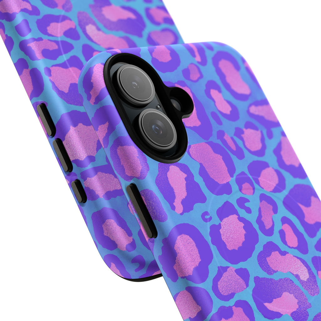 Purple Leopard Tough Magnetic Phone Case